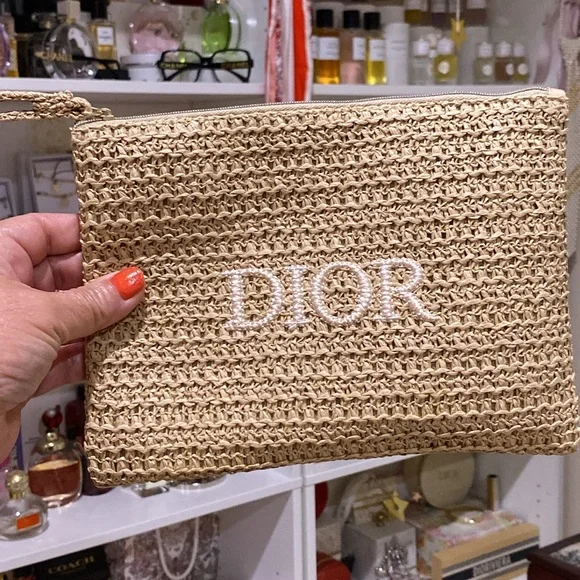 Dior Raffia Clutch Wristlet - Picture 3 of 9